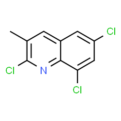 ChemSpider 2D Image | 2,6,8-Trichloro-3-methylquinoline | C10H6Cl3N