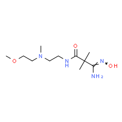 ChemSpider 2D Image | (3Z)-3-Amino-3-(hydroxyimino)-N-{2-[(2-methoxyethyl)(methyl)amino]ethyl}-2,2-dimethylpropanamide | C11H24N4O3