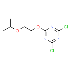 ChemSpider 2D Image | 2,4-Dichloro-6-(2-isopropoxyethoxy)-1,3,5-triazine | C8H11Cl2N3O2