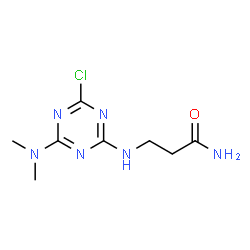 ChemSpider 2D Image | N~3~-[4-Chloro-6-(dimethylamino)-1,3,5-triazin-2-yl]-beta-alaninamide | C8H13ClN6O