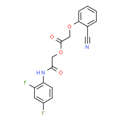 ChemSpider 2D Image | 2-[(2,4-Difluorophenyl)amino]-2-oxoethyl (2-cyanophenoxy)acetate | C17H12F2N2O4