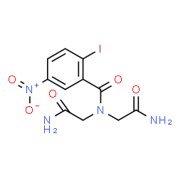 ChemSpider 2D Image | N,N-Bis(2-amino-2-oxoethyl)-2-iodo-5-nitrobenzamide | C11H11IN4O5