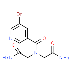 ChemSpider 2D Image | N,N-Bis(2-amino-2-oxoethyl)-5-bromonicotinamide | C10H11BrN4O3