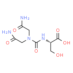 ChemSpider 2D Image | N-[Bis(2-amino-2-oxoethyl)carbamoyl]-L-serine | C8H14N4O6