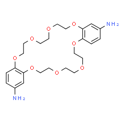 ChemSpider 2D Image | 6,7,9,10,12,13,20,21,23,24,26,27-Dodecahydrodibenzo[b,n][1,4,7,10,13,16,19,22]octaoxacyclotetracosine-2,16-diamine | C24H34N2O8