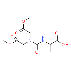 ChemSpider 2D Image | N-[Bis(2-methoxy-2-oxoethyl)carbamoyl]alanine | C10H16N2O7