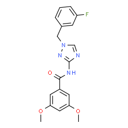 ChemSpider 2D Image | N-[1-(3-Fluorobenzyl)-1H-1,2,4-triazol-3-yl]-3,5-dimethoxybenzamide | C18H17FN4O3