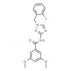 ChemSpider 2D Image | N-[1-(2-Fluorobenzyl)-1H-1,2,4-triazol-3-yl]-3,5-dimethoxybenzamide | C18H17FN4O3