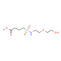 ChemSpider 2D Image | Methyl 4-{[2-(2-hydroxyethoxy)ethyl]sulfamoyl}butanoate | C9H19NO6S