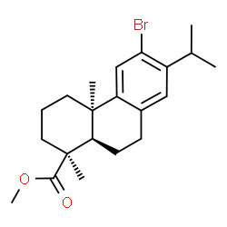 ChemSpider 2D Image | Methyl (10alpha)-12-bromoabieta-8(14),9(11),12-trien-19-oate | C21H29BrO2