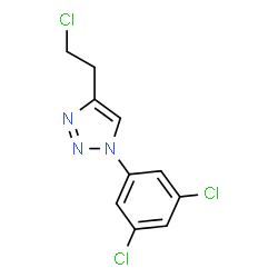 ChemSpider 2D Image | 4-(2-Chloroethyl)-1-(3,5-dichlorophenyl)-1H-1,2,3-triazole | C10H8Cl3N3