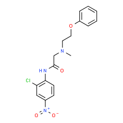 ChemSpider 2D Image | N-(2-Chloro-4-nitrophenyl)-N~2~-methyl-N~2~-(2-phenoxyethyl)glycinamide | C17H18ClN3O4