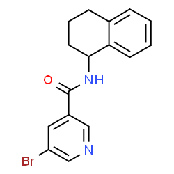 ChemSpider 2D Image | 5-Bromo-N-(1,2,3,4-tetrahydro-1-naphthalenyl)nicotinamide | C16H15BrN2O