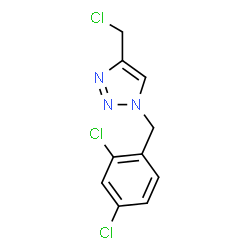 ChemSpider 2D Image | 4-(Chloromethyl)-1-(2,4-dichlorobenzyl)-1H-1,2,3-triazole | C10H8Cl3N3