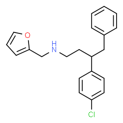 ChemSpider 2D Image | 3-(4-Chlorophenyl)-N-(2-furylmethyl)-4-phenyl-1-butanamine | C21H22ClNO