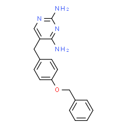 ChemSpider 2D Image | 5-[(4-Benzyloxy)benzyl]-2,4-diaminopyrimidine | C18H18N4O