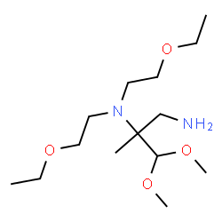 ChemSpider 2D Image | N~2~,N~2~-Bis(2-ethoxyethyl)-3,3-dimethoxy-2-methyl-1,2-propanediamine | C14H32N2O4