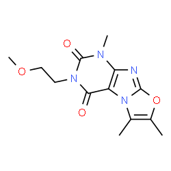 ChemSpider 2D Image | 3-(2-Methoxyethyl)-1,6,7-trimethyl[1,3]oxazolo[2,3-f]purine-2,4(1H,3H)-dione | C13H16N4O4