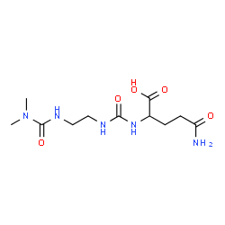 ChemSpider 2D Image | N~2~-({2-[(Dimethylcarbamoyl)amino]ethyl}carbamoyl)glutamine | C11H21N5O5