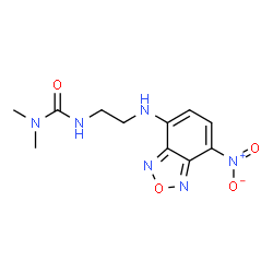 ChemSpider 2D Image | 1,1-Dimethyl-3-{2-[(7-nitro-2,1,3-benzoxadiazol-4-yl)amino]ethyl}urea | C11H14N6O4