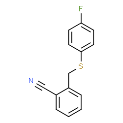 ChemSpider 2D Image | 2-{[(4-Fluorophenyl)sulfanyl]methyl}benzonitrile | C14H10FNS