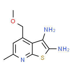 ChemSpider 2D Image | 4-(Methoxymethyl)-6-methylthieno[2,3-b]pyridine-2,3-diamine | C10H13N3OS