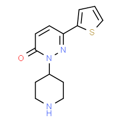 ChemSpider 2D Image | 2-(4-Piperidinyl)-6-(2-thienyl)-3(2H)-pyridazinone | C13H15N3OS