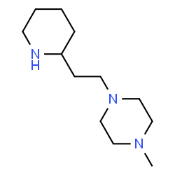 ChemSpider 2D Image | 1-Methyl-4-[2-(2-piperidinyl)ethyl]piperazine | C12H25N3