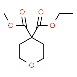 ChemSpider 2D Image | 4-Ethyl 4-methyl tetrahydro-4H-pyran-4,4-dicarboxylate | C10H16O5