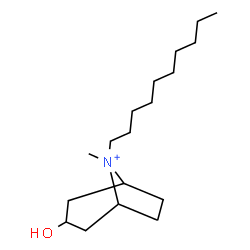 ChemSpider 2D Image | 8-Decyl-3-hydroxy-8-methyl-8-azoniabicyclo[3.2.1]octane | C18H36NO