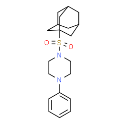 ChemSpider 2D Image | 1-(Adamantan-1-ylsulfonyl)-4-phenylpiperazine | C20H28N2O2S