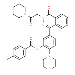 ChemSpider 2D Image | 4-Methyl-N-[2-(4-morpholinyl)-5-{4-oxo-3-[2-oxo-2-(1-piperidinyl)ethyl]-3,4-dihydro-1-phthalazinyl}phenyl]benzamide | C33H35N5O4