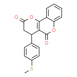 ChemSpider 2D Image | 4-[4-(Methylsulfanyl)phenyl]-3,4-dihydro-2H,5H-pyrano[3,2-c]chromene-2,5-dione | C19H14O4S