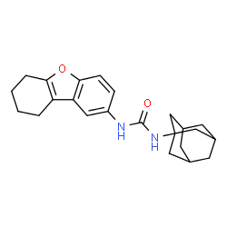 ChemSpider 2D Image | 1-Adamantan-1-yl-3-(6,7,8,9-tetrahydrodibenzo[b,d]furan-2-yl)urea | C23H28N2O2