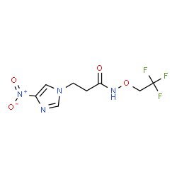 ChemSpider 2D Image | 3-(4-Nitro-1H-imidazol-1-yl)-N-(2,2,2-trifluoroethoxy)propanamide | C8H9F3N4O4