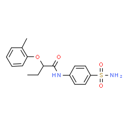 ChemSpider 2D Image | 2-(2-Methylphenoxy)-N-(4-sulfamoylphenyl)butanamide | C17H20N2O4S