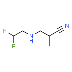 ChemSpider 2D Image | 3-[(2,2-Difluoroethyl)amino]-2-methylpropanenitrile | C6H10F2N2