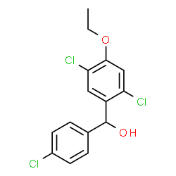 ChemSpider 2D Image | (4-Chlorophenyl)(2,5-dichloro-4-ethoxyphenyl)methanol | C15H13Cl3O2