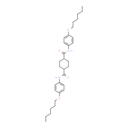 ChemSpider 2D Image | N,N'-Bis[4-(hexyloxy)phenyl]-1,4-cyclohexanedicarboxamide | C32H46N2O4
