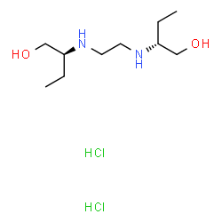 ChemSpider 2D Image | (2S,2'R)-2,2'-(1,2-Ethanediyldiimino)di(1-butanol) dihydrochloride | C10H26Cl2N2O2