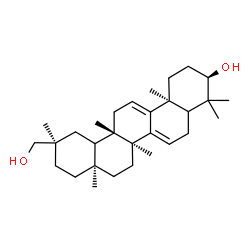 ChemSpider 2D Image | (3R,6bS,8aS,11R,12bS,14bS)-11-(Hydroxymethyl)-4,4,6b,8a,11,12b,14b-heptamethyl-1,2,3,4,4a,5,6b,7,8,8a,9,10,11,12,12a,12b,13,14b-octadecahydro-3-picenol | C30H48O2
