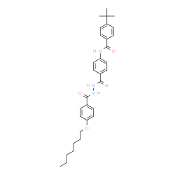 ChemSpider 2D Image | N-[4-({2-[4-(Heptyloxy)benzoyl]hydrazino}carbonyl)phenyl]-4-(2-methyl-2-propanyl)benzamide | C32H39N3O4