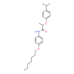 ChemSpider 2D Image | N-[4-(Heptyloxy)phenyl]-2-(4-isopropylphenoxy)propanamide | C25H35NO3