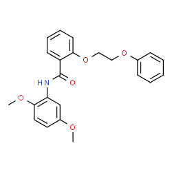 ChemSpider 2D Image | N-(2,5-Dimethoxyphenyl)-2-(2-phenoxyethoxy)benzamide | C23H23NO5
