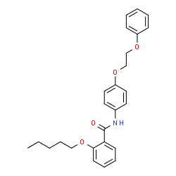 ChemSpider 2D Image | 2-(Pentyloxy)-N-[4-(2-phenoxyethoxy)phenyl]benzamide | C26H29NO4