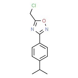 ChemSpider 2D Image | 5-(Chloromethyl)-3-(4-isopropylphenyl)-1,2,4-oxadiazole | C12H13ClN2O