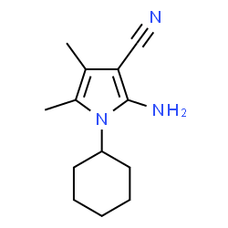 ChemSpider 2D Image | 2-Amino-1-cyclohexyl-4,5-dimethyl-1H-pyrrole-3-carbonitrile | C13H19N3