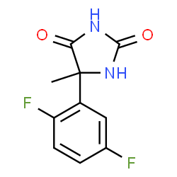 ChemSpider 2D Image | 5-(2,5-Difluorophenyl)-5-methyl-2,4-imidazolidinedione | C10H8F2N2O2