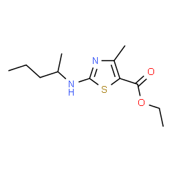 ChemSpider 2D Image | Ethyl 4-methyl-2-(2-pentanylamino)-1,3-thiazole-5-carboxylate | C12H20N2O2S