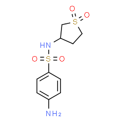 ChemSpider 2D Image | 4-amino-N-(1,1-dioxidotetrahydrothien-3-yl)benzenesulfonamide | C10H14N2O4S2